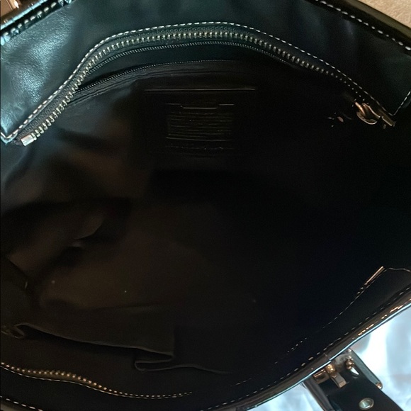 Coach Black Leather Tote Bag w/Dust Bag - Picture 7 of 13